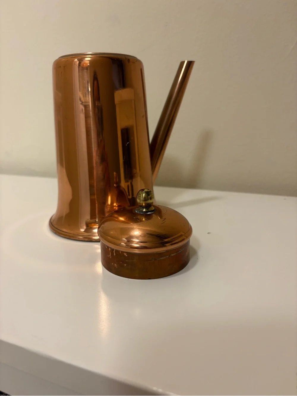 Vintage Coppercraft Guild Taunton Mass. Teapot Chocolate Coffee Pot